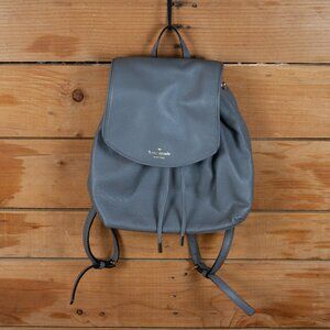Kate Spade Mulberry Street Breezy Pebbled Leather Backpack in Gray